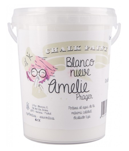 Pintura Tiza Chalk Paint 01 Blanco Nieve Amelie Prager 1 Litro