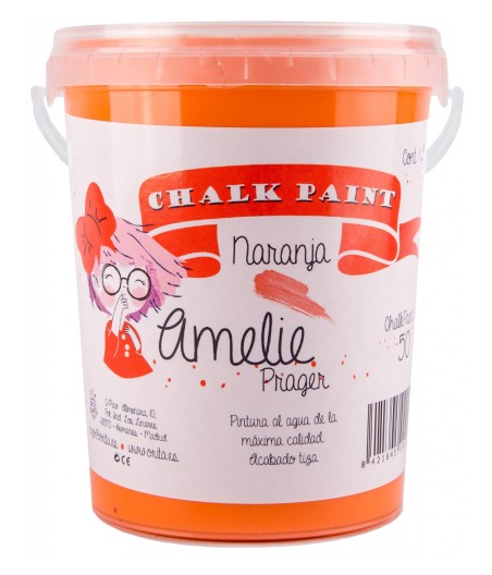 Pintura Tiza Chalk Paint 50 Naranja Amelie Prager 1 Litro