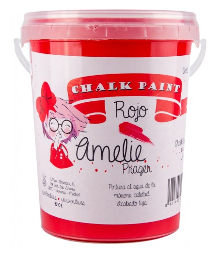 Pintura Tiza Chalk Paint 51 Rojo Amelie Prager 1 Litro