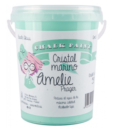 Pintura Tiza Chalk Paint 59 Cristal Marino Amelie Prager 1 Litro