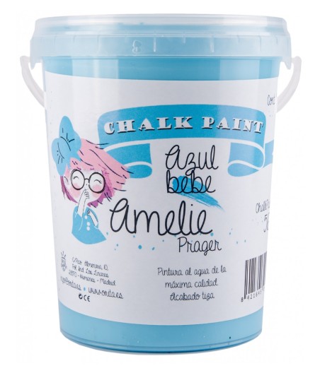 Pintura Tiza Chalk Paint 56 Azul Bebé Amelie Prager 1 Litro