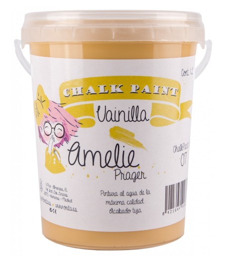 Pintura Tiza Chalk Paint 07 Vainilla Amelie Prager 1 Litro