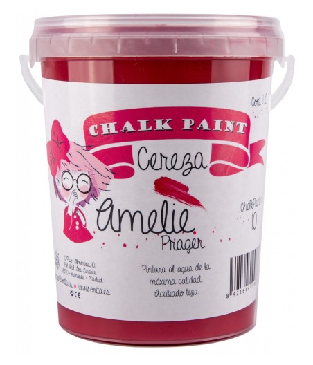 Pintura Tiza Chalk Paint 10 Cereza Amelie Prager 1 Litro