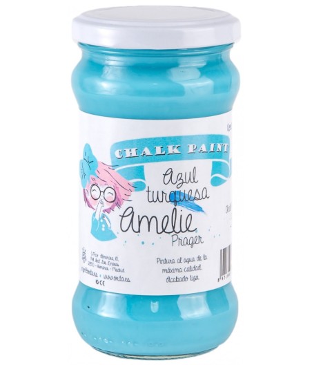 Pintura Tiza Chalk Paint 39 Azul turquesa Amelie Prager 280ml