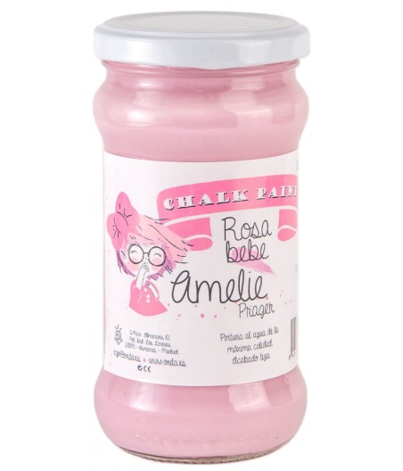 Pintura Tiza Chalk Paint 43 Rosa bebe Amelie Prager 280ml