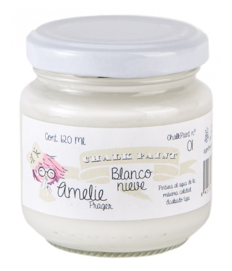 Pintura Tiza Chalk Paint 01 Blanco Nieve Amelie Prager 120ml