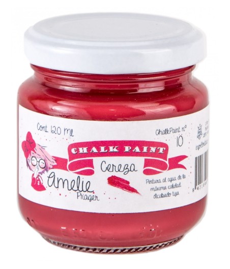 Pintura Tiza Chalk Paint 10 Cereza Amelie Prager 120ml