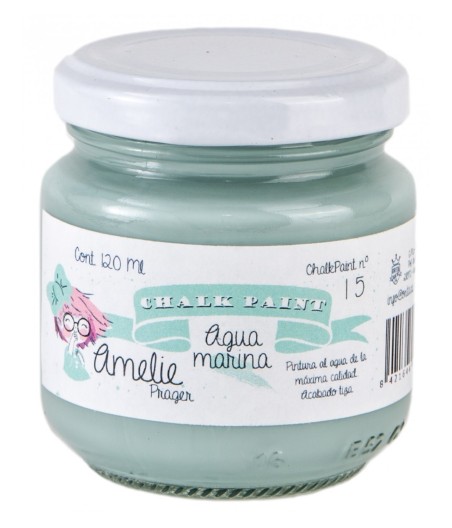 Pintura Tiza Chalk Paint 15 Aguamarina Amelie Prager 120ml