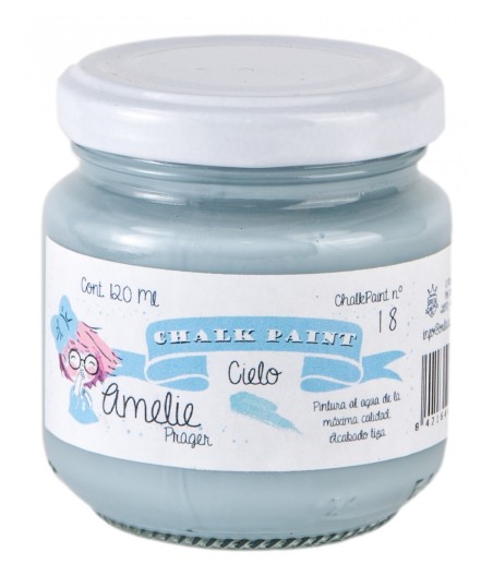 Pintura Tiza Chalk Paint 18 Cielo Amelie Prager 120ml