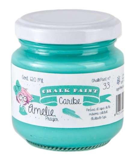 Pintura Tiza Chalk Paint 33 Caribe Amelie Prager 120ml