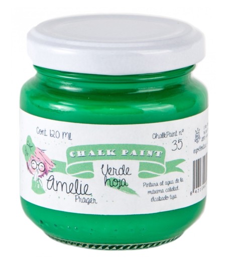 Pintura Tiza Chalk Paint 35 Verde hoja Amelie Prager 120ml