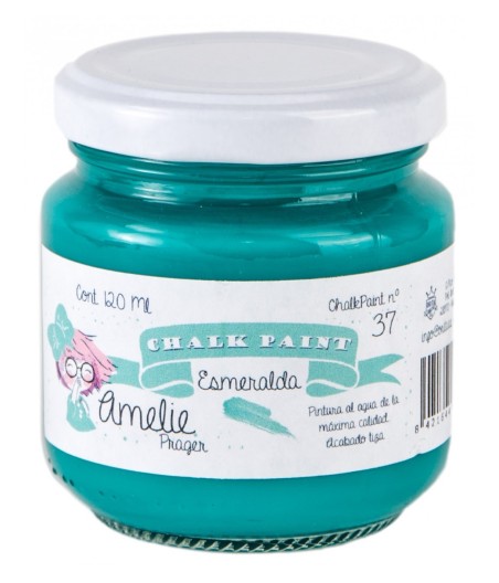 Pintura Tiza Chalk Paint 37 Esmeralda Amelie Prager 120ml