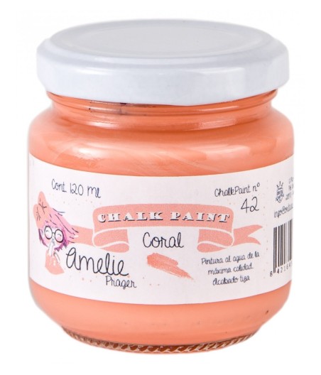 Pintura Tiza Chalk Paint 42 Coral Amelie Prager 120ml