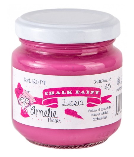 Pintura Tiza Chalk Paint 45 Fucsia Amelie Prager 120ml