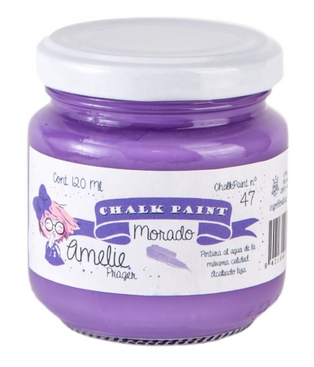 Pintura Tiza Chalk Paint 47 Morado Amelie Prager 120ml