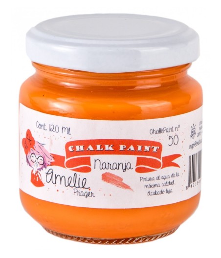 Pintura Tiza Chalk Paint 50 Naranja Amelie Prager 120ml