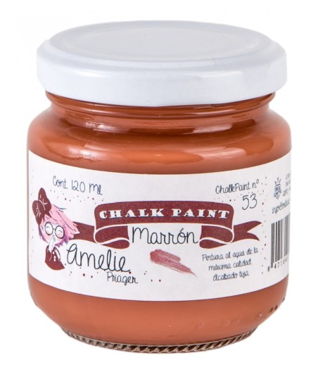 Pintura Tiza Chalk Paint 53 Marrón Amelie Prager 120ml