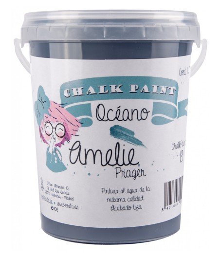 Pintura Tiza Chalk Paint 19 Océano Amelie Prager 1 Litro