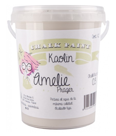 Pintura Tiza Chalk Paint 03 Kaolin Amelie Prager 1 Litro