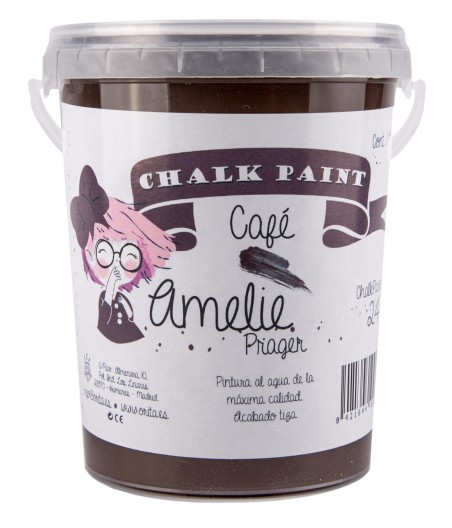 Pintura Tiza Chalk Paint 24 Café Amelie Prager 1 Litro