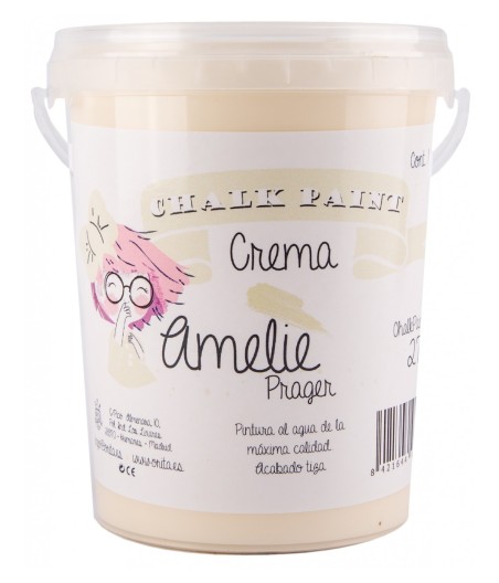 Pintura Tiza Chalk Paint 27 Crema Amelie Prager 1 Litro