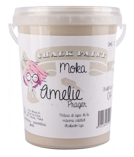 Pintura Tiza Chalk Paint 04 Moka Amelie Prager 1 Litro