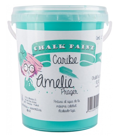 Pintura Tiza Chalk Paint 33 Caribe Amelie Prager 1 Litro