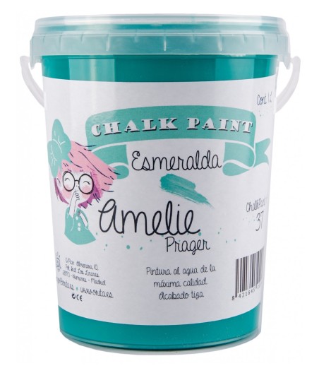 Pintura Tiza Chalk Paint 37 Esmeralda Amelie Prager 1 Litro