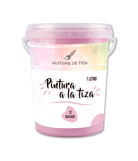 Pintura de Tiza Chalk Paint 12 Rosa Bebé 1 Litro