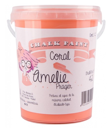 Pintura Tiza Chalk Paint 42 Coral Amelie Prager 1 Litro