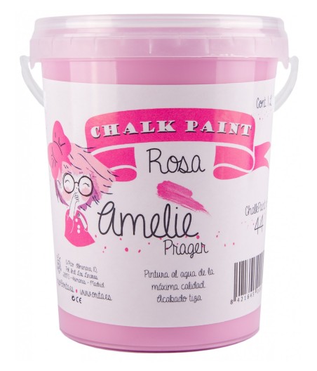 Pintura Tiza Chalk Paint 44 Rosa Amelie Prager 1 Litro