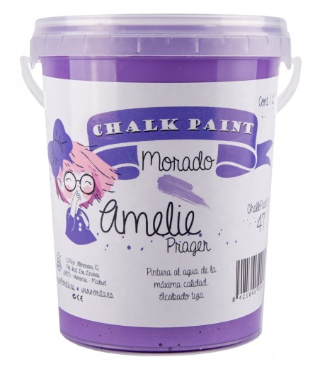 Pintura Tiza Chalk Paint 47 Morado Amelie Prager 1 Litro